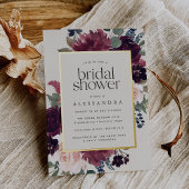 Plum Blossom Vrijgezellenfeest Folie Uitnodiging