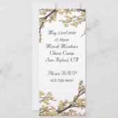 Plum Blossom Wedding Invitation Kaart (Achterkant)