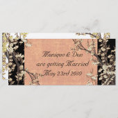 Plum Blossom Wedding Invitation Kaart (Voorkant / Achterkant)