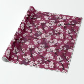 Plum Blossom Wrapping Paper Cadeaupapier (Uitgerold)