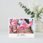 Plum Blossom ‘Yae-tobai’ Briefkaart (Staand voorkant)