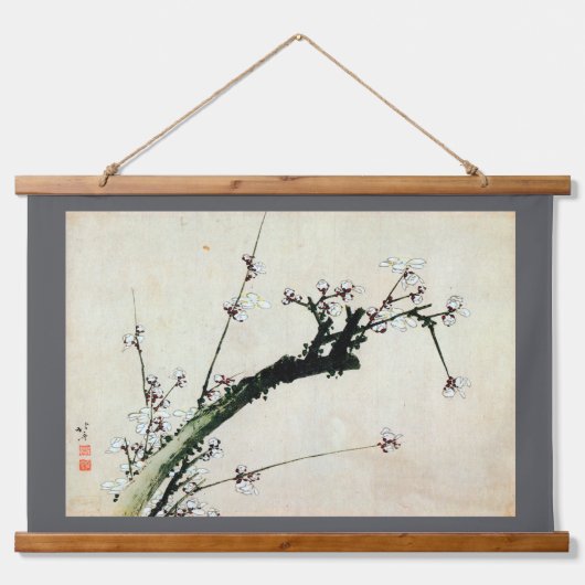 Plum Blossoms, Hokusai, Ukiyo-e Hangend Wandkleed (Voorkant)