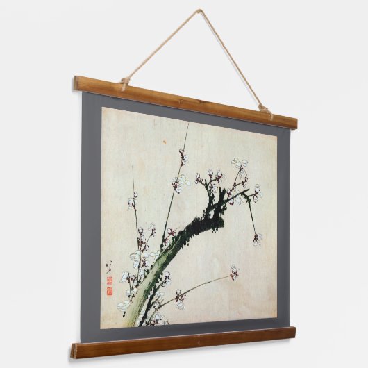 Plum Blossoms, Hokusai, Ukiyo-e Hangend Wandkleed (Gebogen)