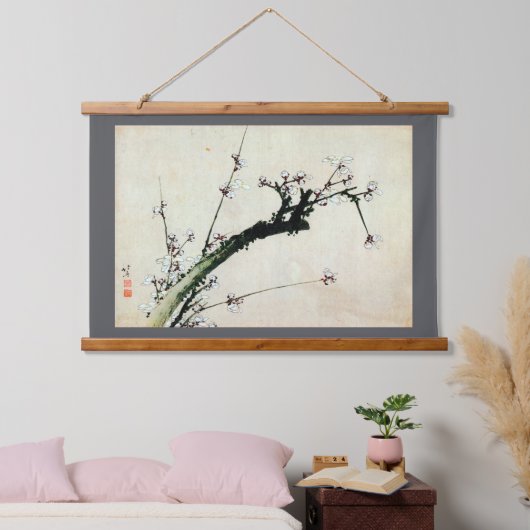 Plum Blossoms, Hokusai, Ukiyo-e Hangend Wandkleed (Slaapkamer)