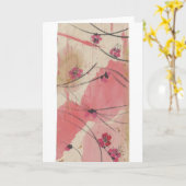 Plum Blossoms Lange Blank Kaart (Gele Bloem)
