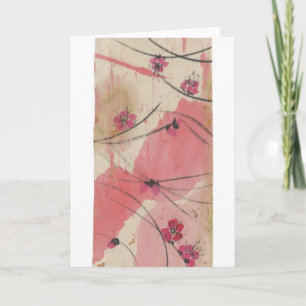 Plum Blossoms Lange Blank Kaart