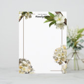 Plum blossoms ongevoerde papieren vellen (Staand voorkant)