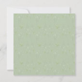Plum Blush Floral Square Christening Invitations Kaart (Achterkant)
