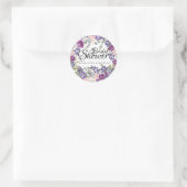 Plum Blush Floral Vrijgezellenfeest Envelope Seal Ronde Sticker (Tas)