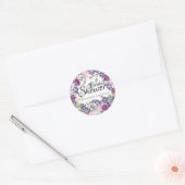 Plum Blush Floral Vrijgezellenfeest Envelope Seal Ronde Sticker (Envelop)