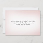 Plum Blush Flowers Certificate of Authenticity Bedankkaart (Achterkant)