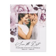  Plum Boeket en Lijst Save the Date