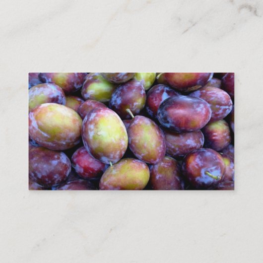 Plum boer / teler visitekaartjes (Achterkant)