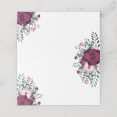 Plum & Bord Roze Rose Boeket Plaatskaartje (Buitenkant ongevouwen)