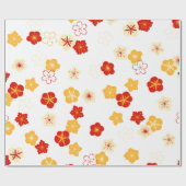 Plum Bossom Bloem Chinees Nieuwjaar Patroon Cadeaupapier (Vlak)