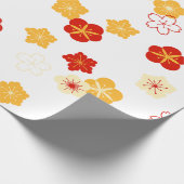 Plum Bossom Bloem Chinees Nieuwjaar Patroon Cadeaupapier (Hoek)