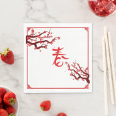 Plum Bossom, Chinese stijl in het voorjaar Servet (Insitu)