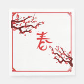 Plum Bossom, Chinese stijl in het voorjaar Servet (Voorkant)