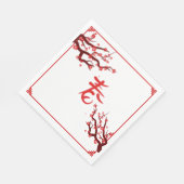 Plum Bossom, Chinese stijl in het voorjaar Servet (Hoek)