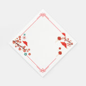 Plum Bossom, Chinese stijl in het voorjaar Servet (Hoek)