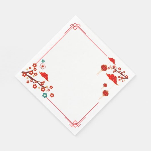 Plum Bossom, Chinese stijl in het voorjaar Servet (Hoek)