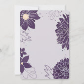 Plum Botanicals voor meisjes met Cross Christening Kaart (Achterkant)