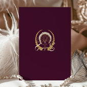 Plum Bourgondië Islamitisch Bruiloft Antiek Goud M Kaart