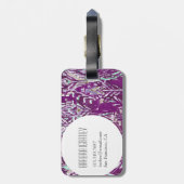 Plum Brave Feather Tribal Print Bagagelabel (Achterkant verticaal)