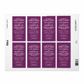 Plum Bruiloft Wijn Fles Monogram Favoriet Labels (Full Sheet)