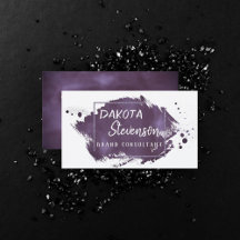 Plum Brush Stroke | Modern Paarse Trendy Splatter