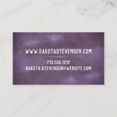 Plum Brush Stroke | Modern Paarse Trendy Splatter Visitekaartje (Achterkant)