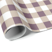 Plum Buffalo Plaid Holiday Cadeaupapier (Rol Hoek)