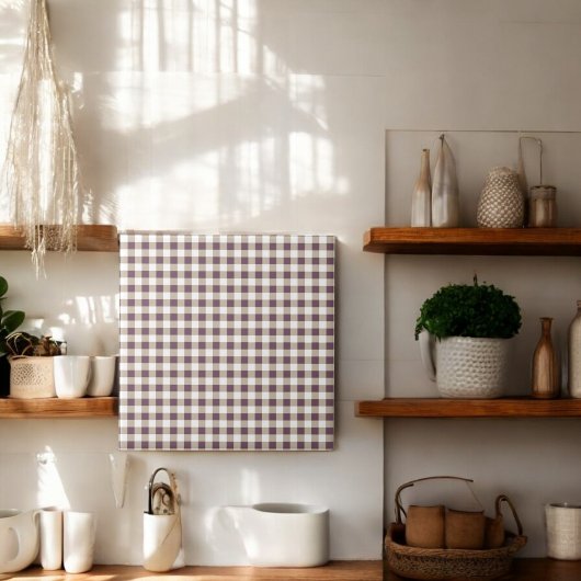 Plum Buffalo Plaid Holiday Tegeltje