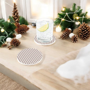 Plum Buffalo Plaid Holiday Zandsteen Onderzetter