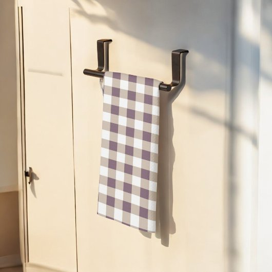 Plum Buffalo Plaid Keuken Handdoek voor Home Decor
