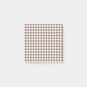 Plum Buffalo Plaid Post-it Notes voor stijlvolle n