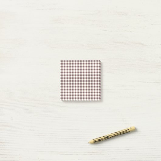 Plum Buffalo Plaid Post-it Notes voor stijlvolle n (Op bureau)