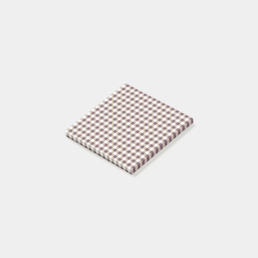 Plum Buffalo Plaid Post-it Notes voor stijlvolle n (Schuin)