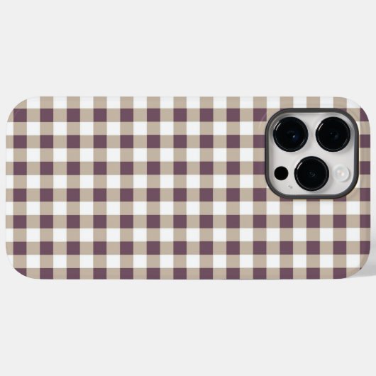Plum Buffalo Plaid Telefoonhoes voor Stijlvol Cade Case-Mate iPhone Case (Achterkant (horizontaal))