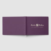 Plum Burlap Texture Wedding Guest Book Gastenboek (Volledig)