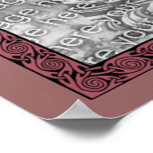 Plum Celtic Design Lijst Creëer Uw eigen foto Poster (Hoek)