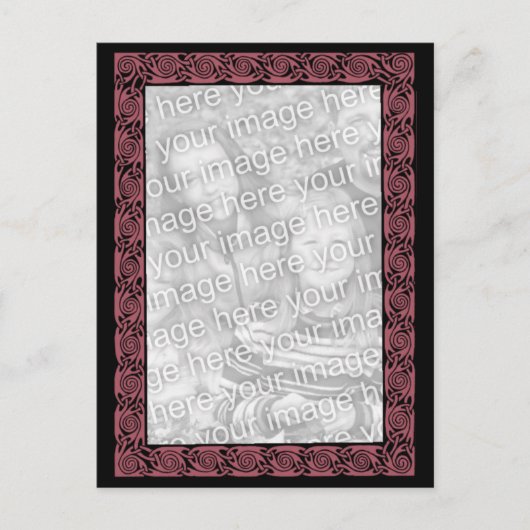 Plum Celtic Knots Design Photo Briefkaart (Voorkant)