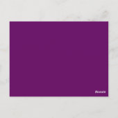 Plum Champagne Floral Scroll Trouwtafel Nummer Briefkaart (Achterkant)