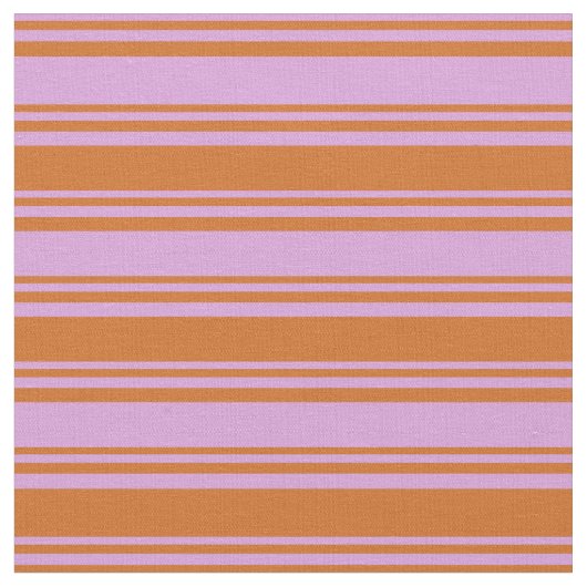 Plum & Chocolate Stripes Stof (Close Up)