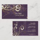 Plum & Chocolate swirls Visitekaartje (Voorkant / Achterkant)
