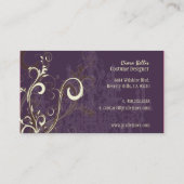 Plum & Chocolate swirls Visitekaartje (Achterkant)
