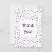 Plum Confetti Waterverf Stippen Bedankt Card (Voorkant)
