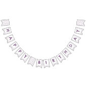 Plum Confetti Waterverf Stippen Bunting Flag Vlaggetjes (Alle)