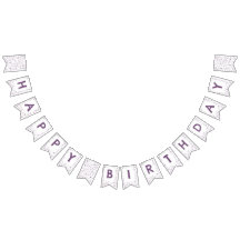 Plum Confetti Waterverf Stippen Bunting Flag