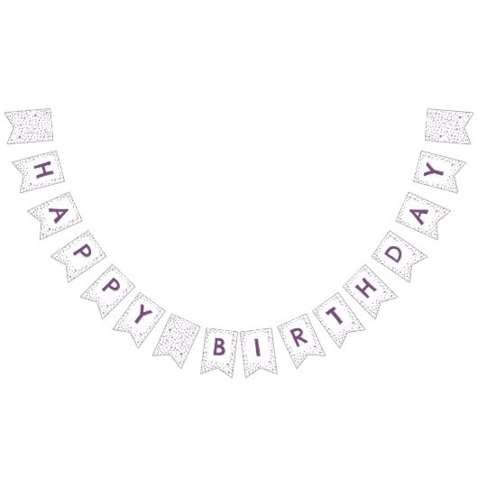 Plum Confetti Waterverf Stippen Bunting Flag Vlaggetjes (Alle)